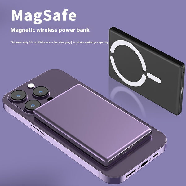 Ultra-Thin Magnetic Wireless Power Bank (5,000 or 10,000 mAh)