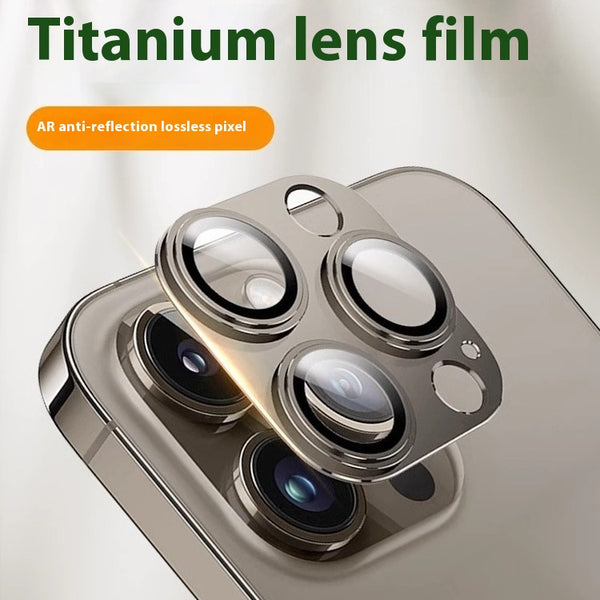 Metal-Frame Camera Lens Glass for iPhone 11–15