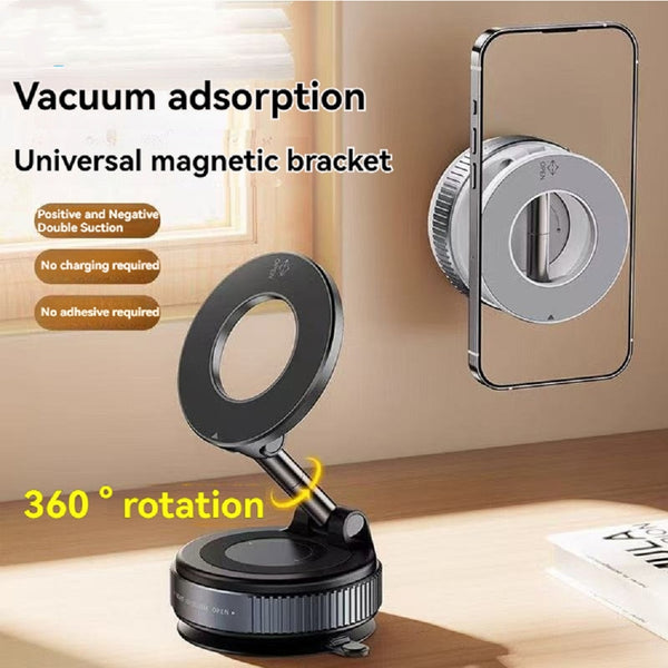 Foldable Magnetic Car & Desk Mount with Vacuum Suction Base