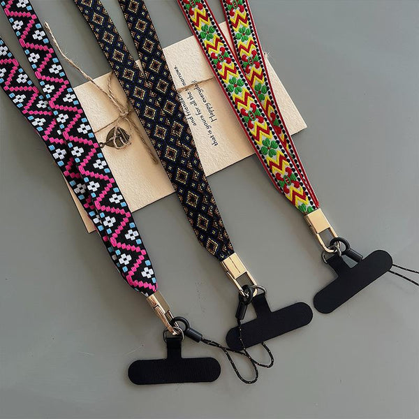 Women's Woven Crossbody Phone Lanyard